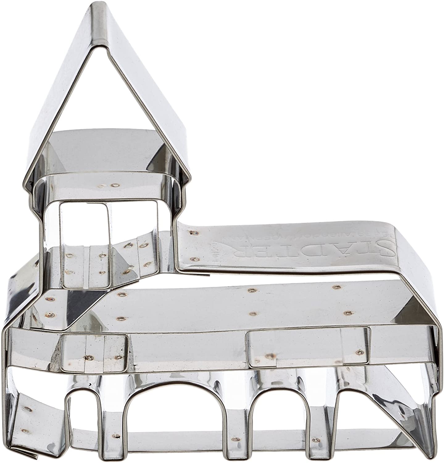 Städter Cookie Cutter 196049 Kapell Bridge, Stainless Steel, Silver, 8 x 8 x 8 cm
