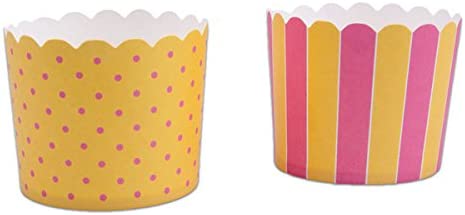 Staedter Städter Cupcake Baking Mould, Maxi, Set of 12, Paper, Sun Yellow / Pink