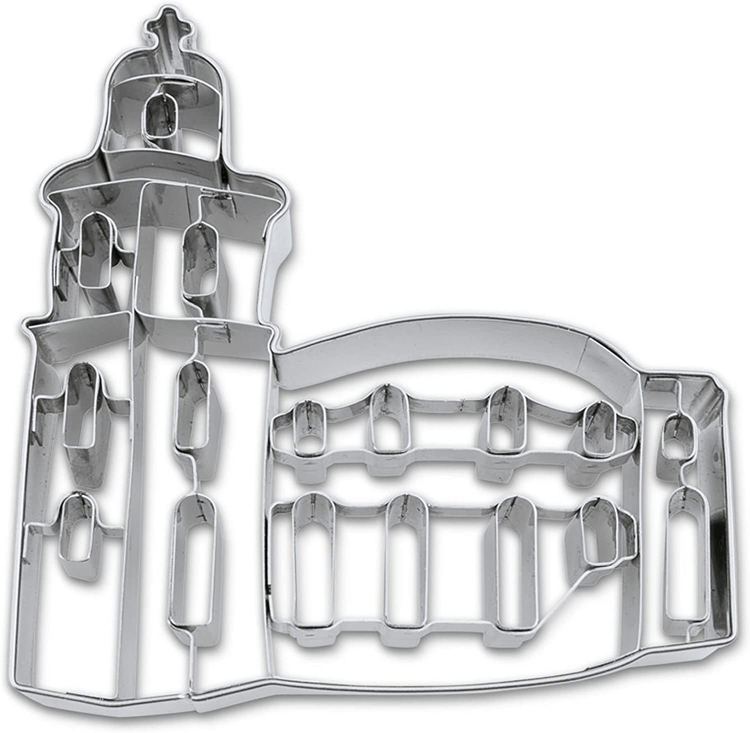 Staedter Städter Paulskirche Embossing Cookie Cutter 9 cm Stainless Steel Silver 11 cm