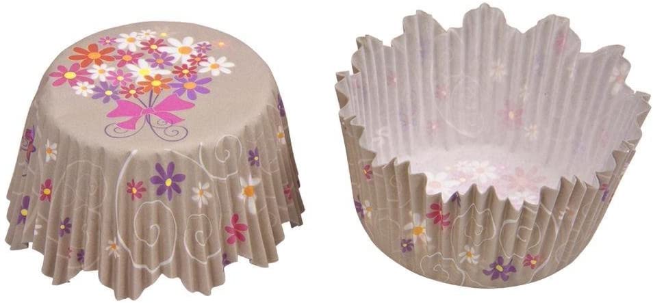 Staedter 100 Mini-Muffin Papierförmchen mit Zacken, Blumenstrauß 335806