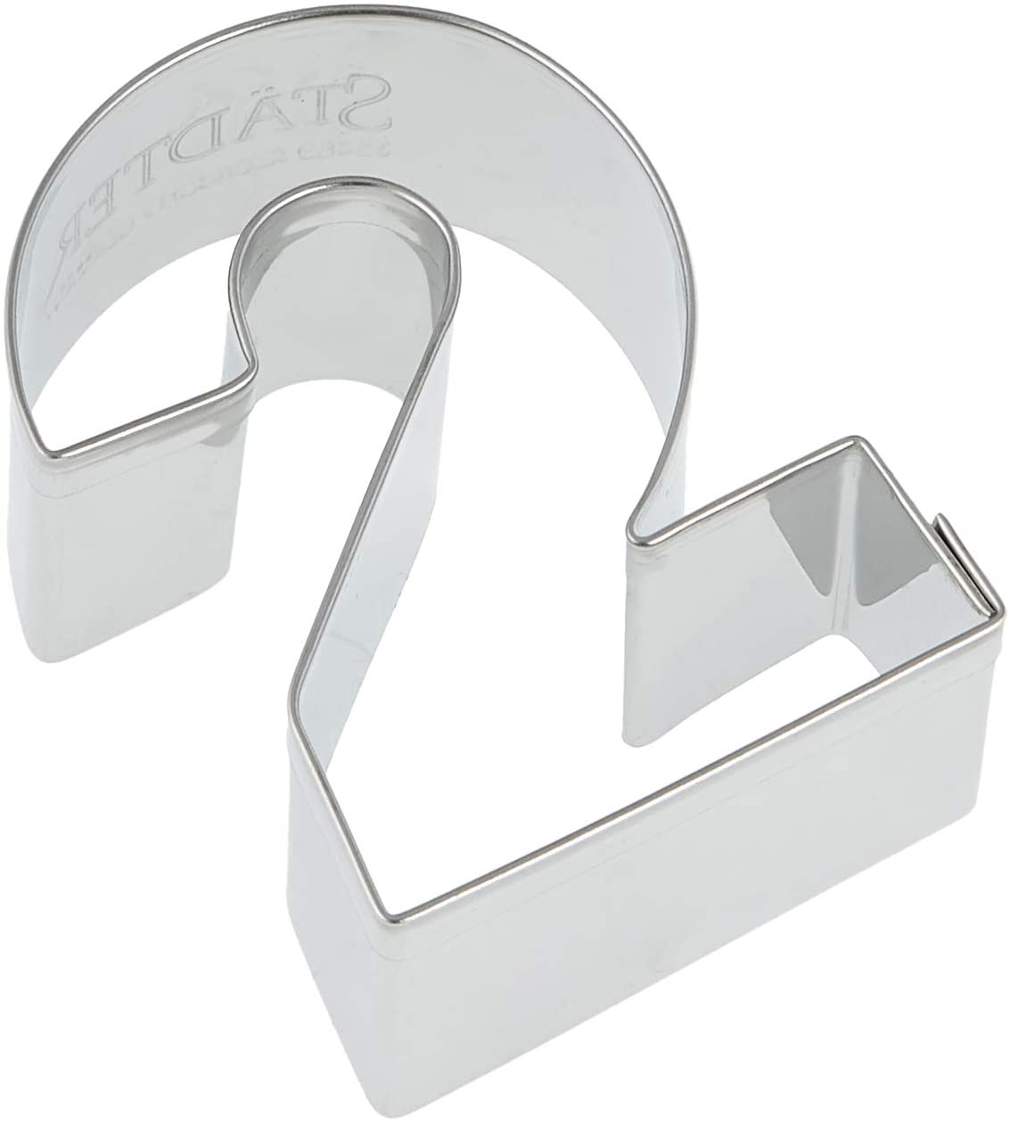 Staedter Cookie Cutter Number 2, Stainless Steel, 6.5 Cm