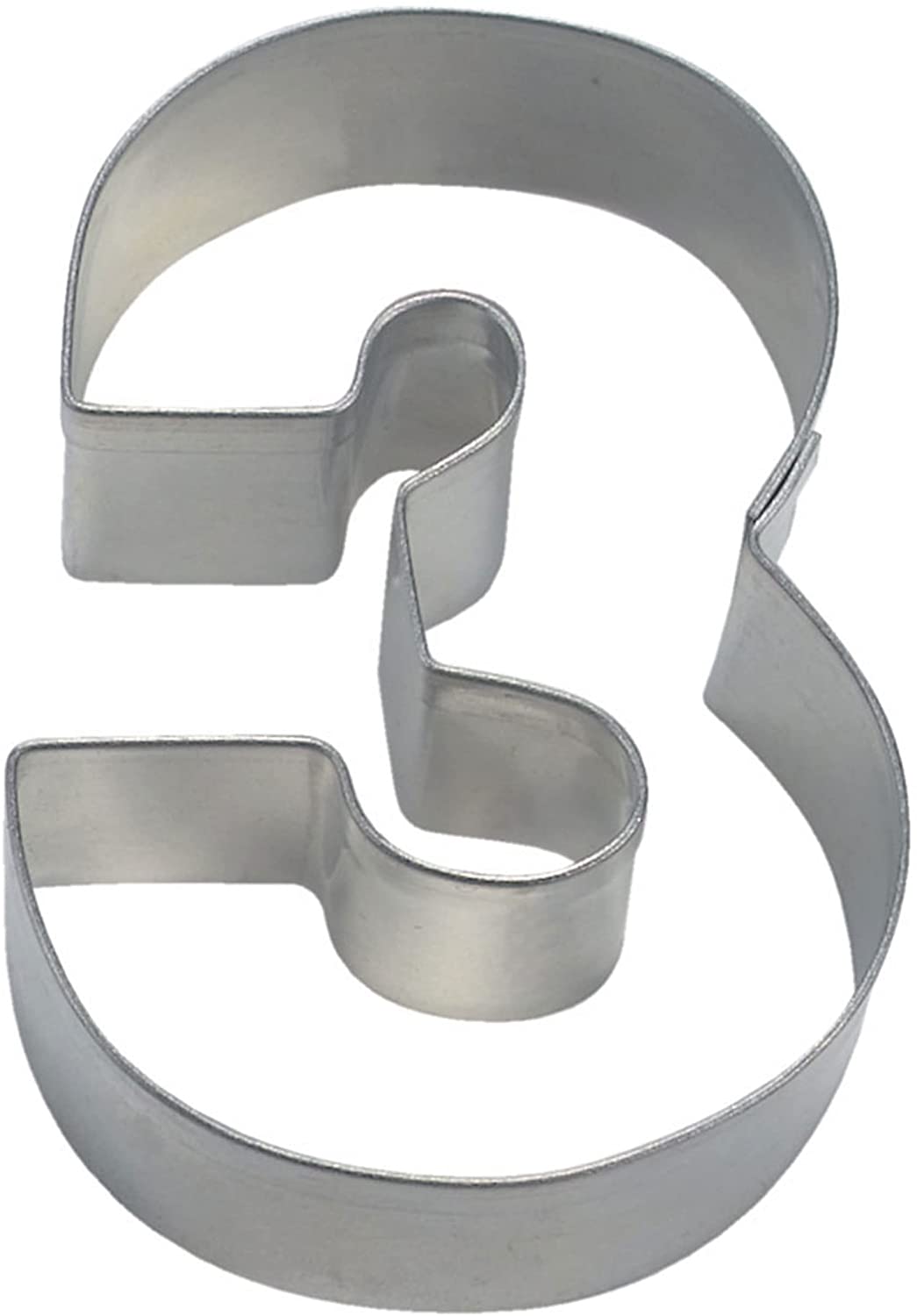 Staedter Cookie Cutter Number 3, Stainless Steel, 6.5 Cm