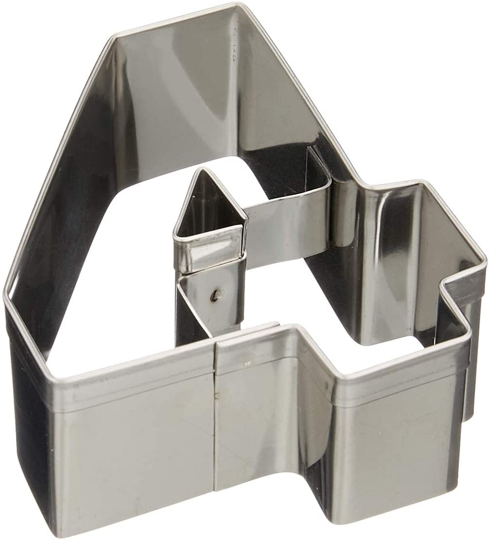 Staedter Cookie Cutter Number 4, Stainless Steel, 6.5 Cm