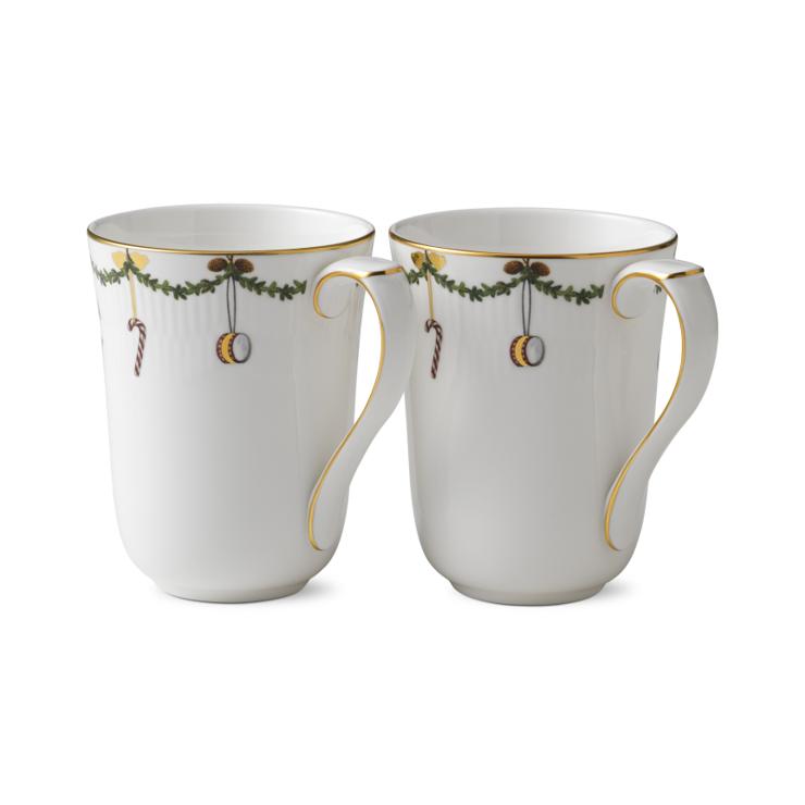 Royal Copenhagen Star Fluted Christmas Cup 2-Pack