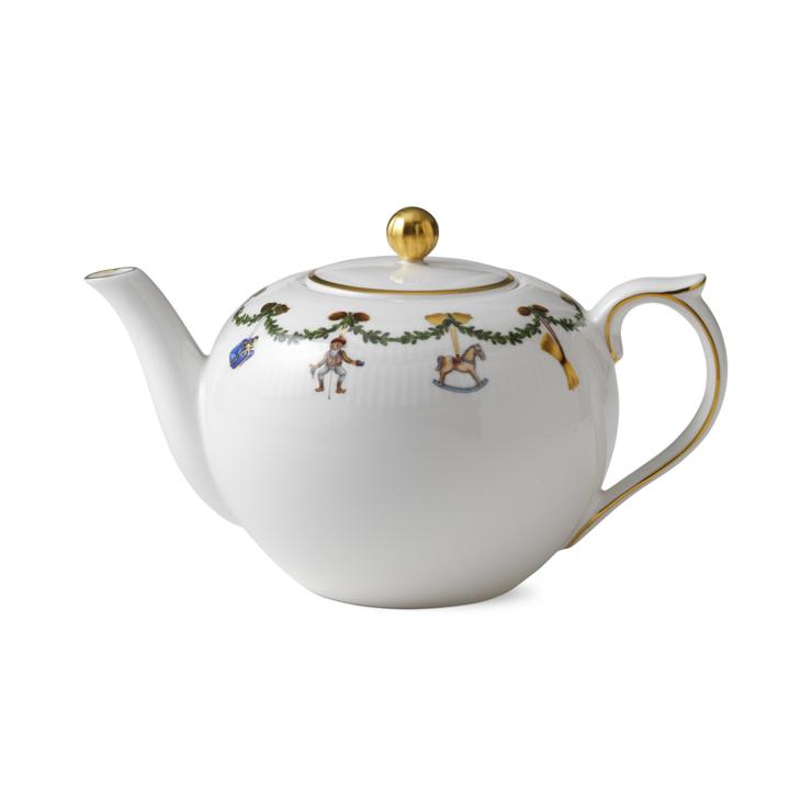 Royal Copenhagen Star Fluted Christmas Teapot