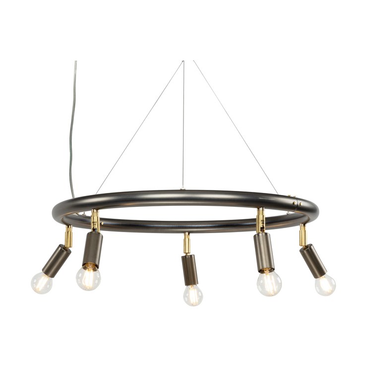 Star round 5 ceiling spotlights Ø60 cm