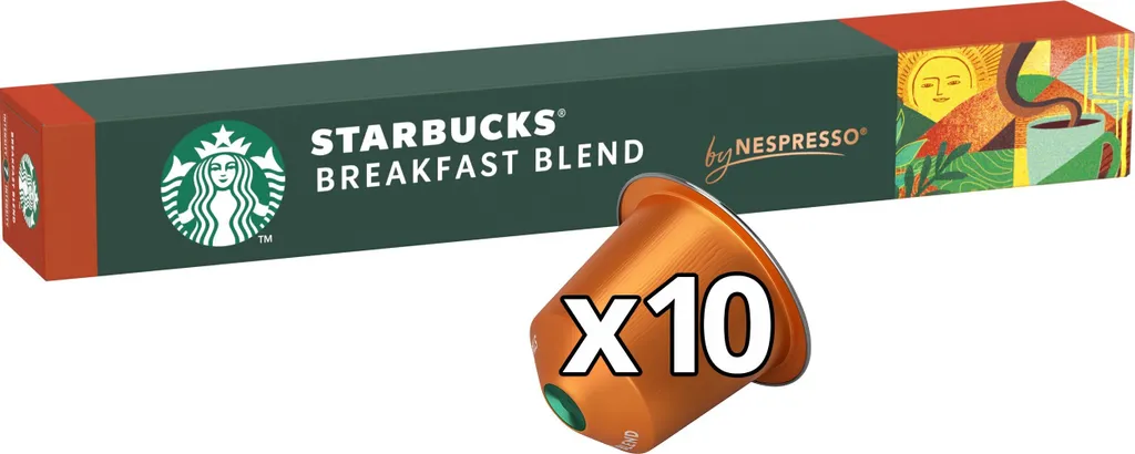 Starbucks Breakfast Blend Medium Roast for Nespresso (1 x 10 capsules)