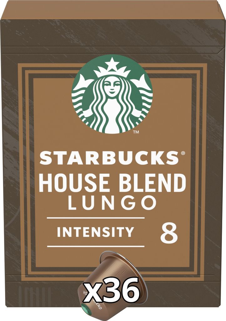 Starbucks House Blend Lungo Big Pack for Nespresso (4 x 36 capsules)