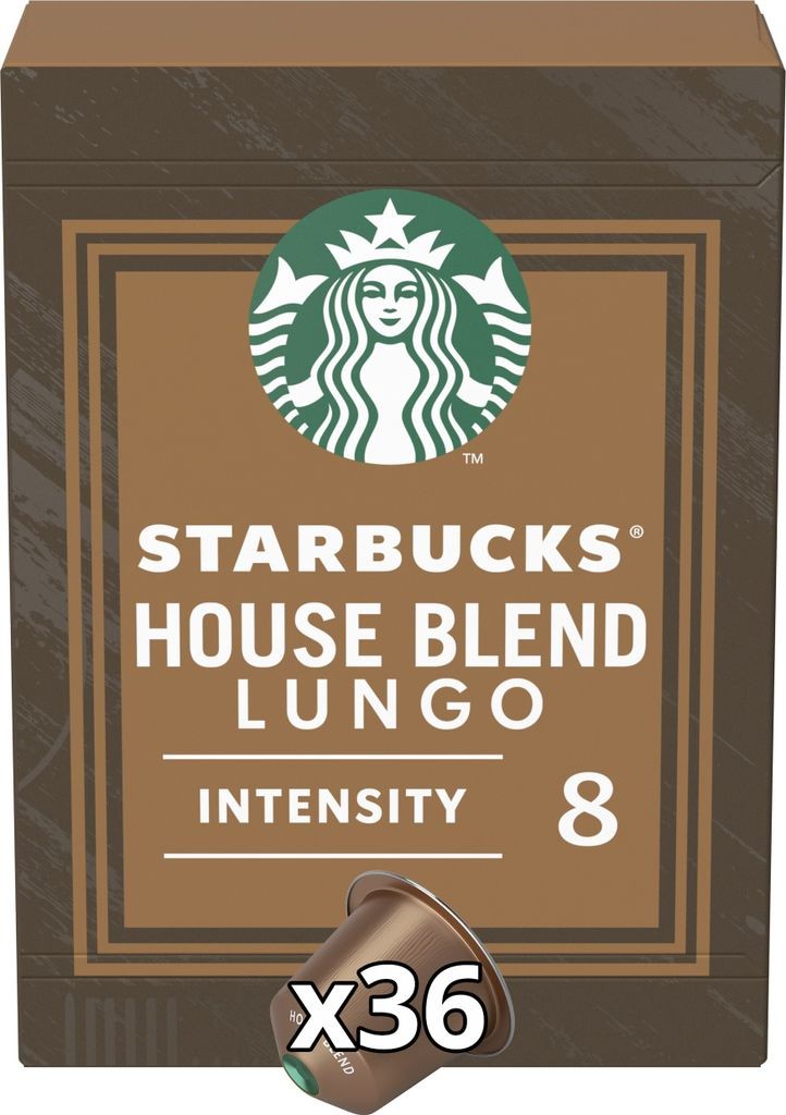 Starbucks House Blend Lungo Big Pack for Nespresso (4 x 36 capsules)