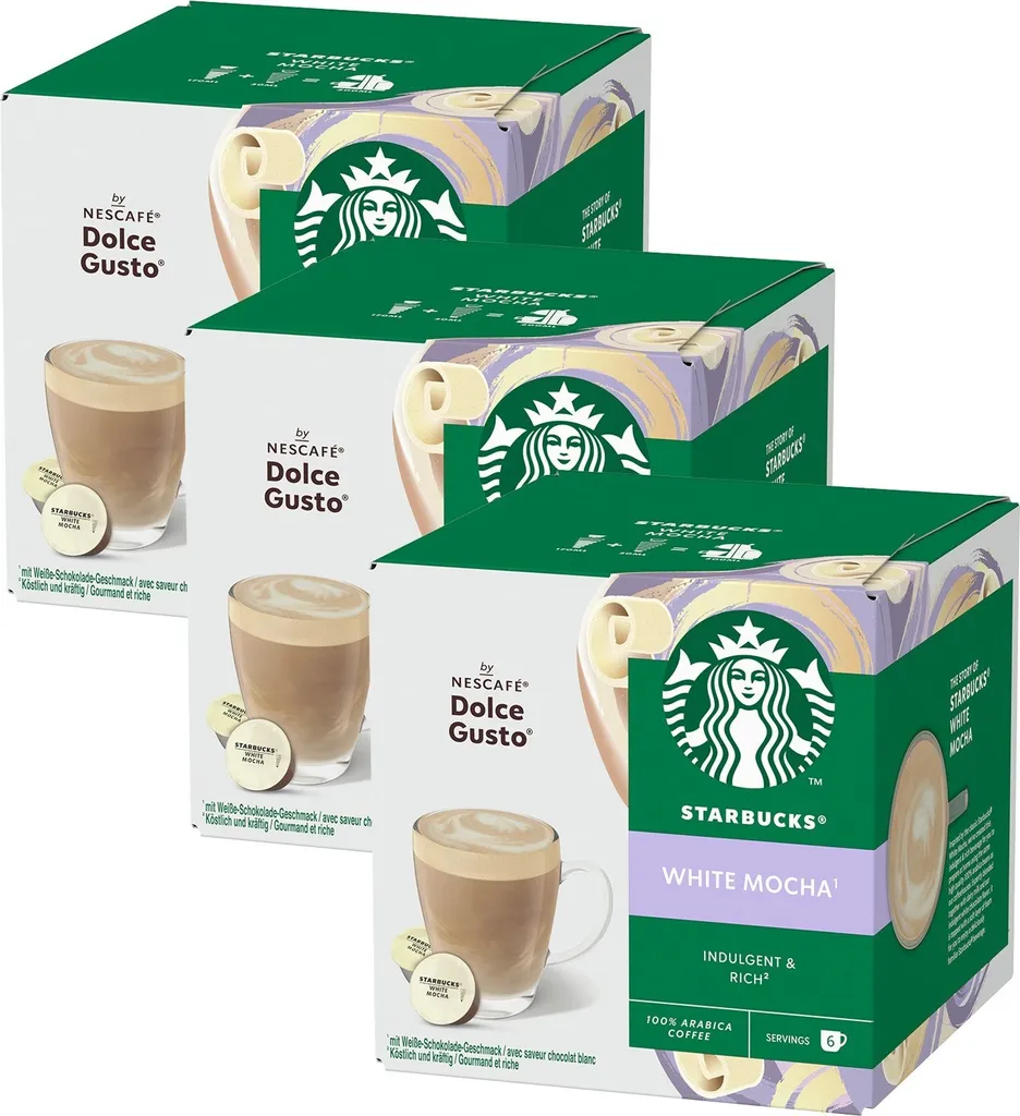 Starbucks White Mocha for NESCAFÉ Dolce Gusto (3 x 12 capsules)