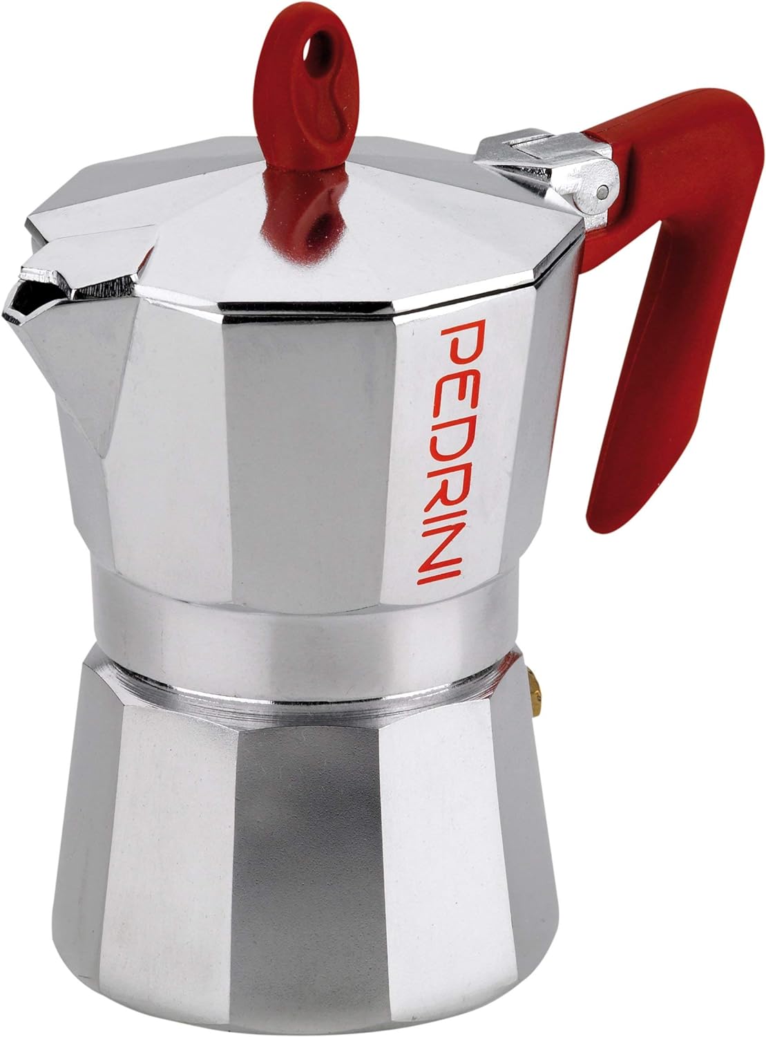 Pedrini Kaffettiera 9081 Espresso Maker 3 Cups Red