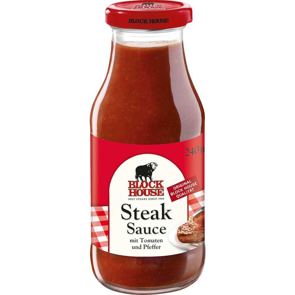 Steak sauce with tomatoes and pepper