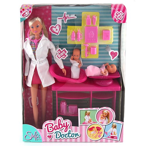 Simba Steffi Love - Baby Doctor - Clinic Playset - Includes Steffi Doll, 2 Babies