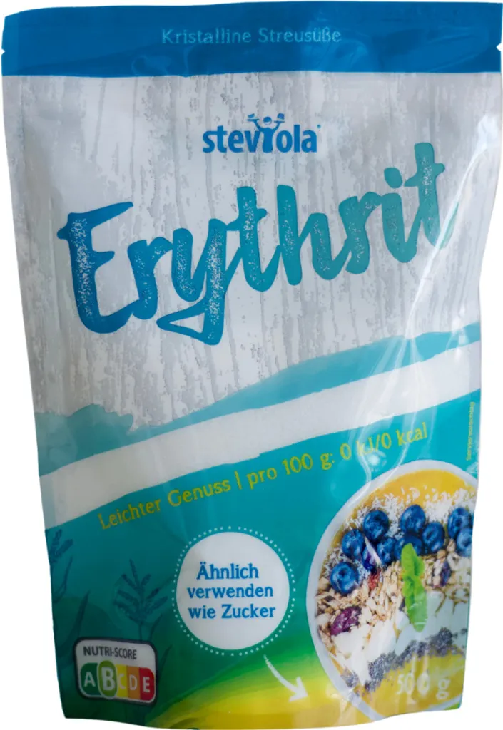 Steviola® Erythrit weiß 500g | Zuckerersatz | kalorienfrei | zahnfreundliche Zuckeralternative | vegan & ohne Gentechnik | 0 Kalorien