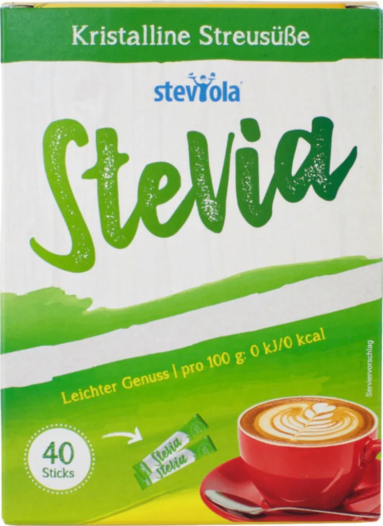 Steviola ® Stevia Sticks 40x2g | Stevia Sprinkles | Convenient for on the go | vegan | calorie-free | sugar substitute