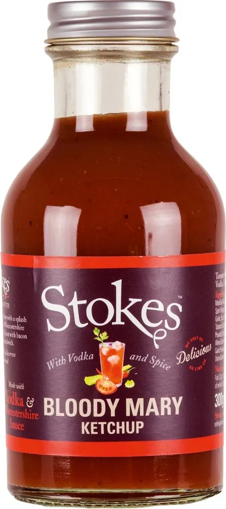 Stokes Bloody Mary Ketchup mit Wodka und Worcestershire Sauce 256ml