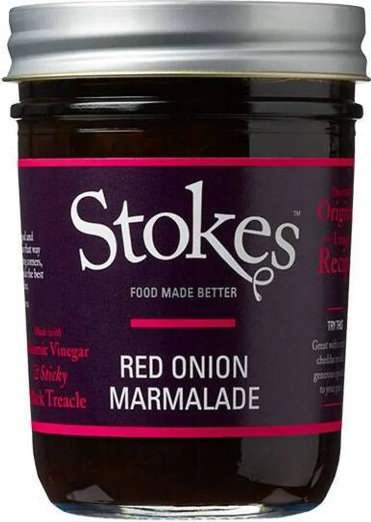 Stokes Red Onion Marmelade mit Balsamico Essig und Rübensirup 265g