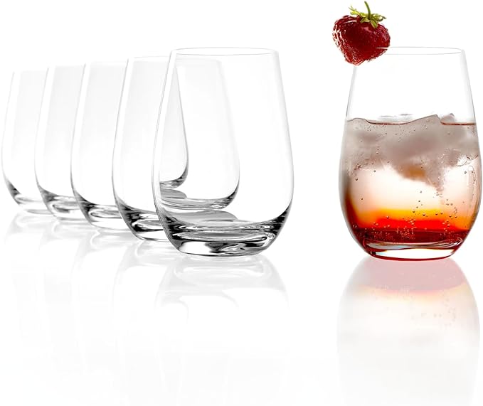 Stölzle Lausitz Water Glasses Set Event 465 ml / Set of 6 Water Glasses Dishwasher Safe/Drinking Glasses Set Crystal Glass/Juice Glasses Set Shockproof
