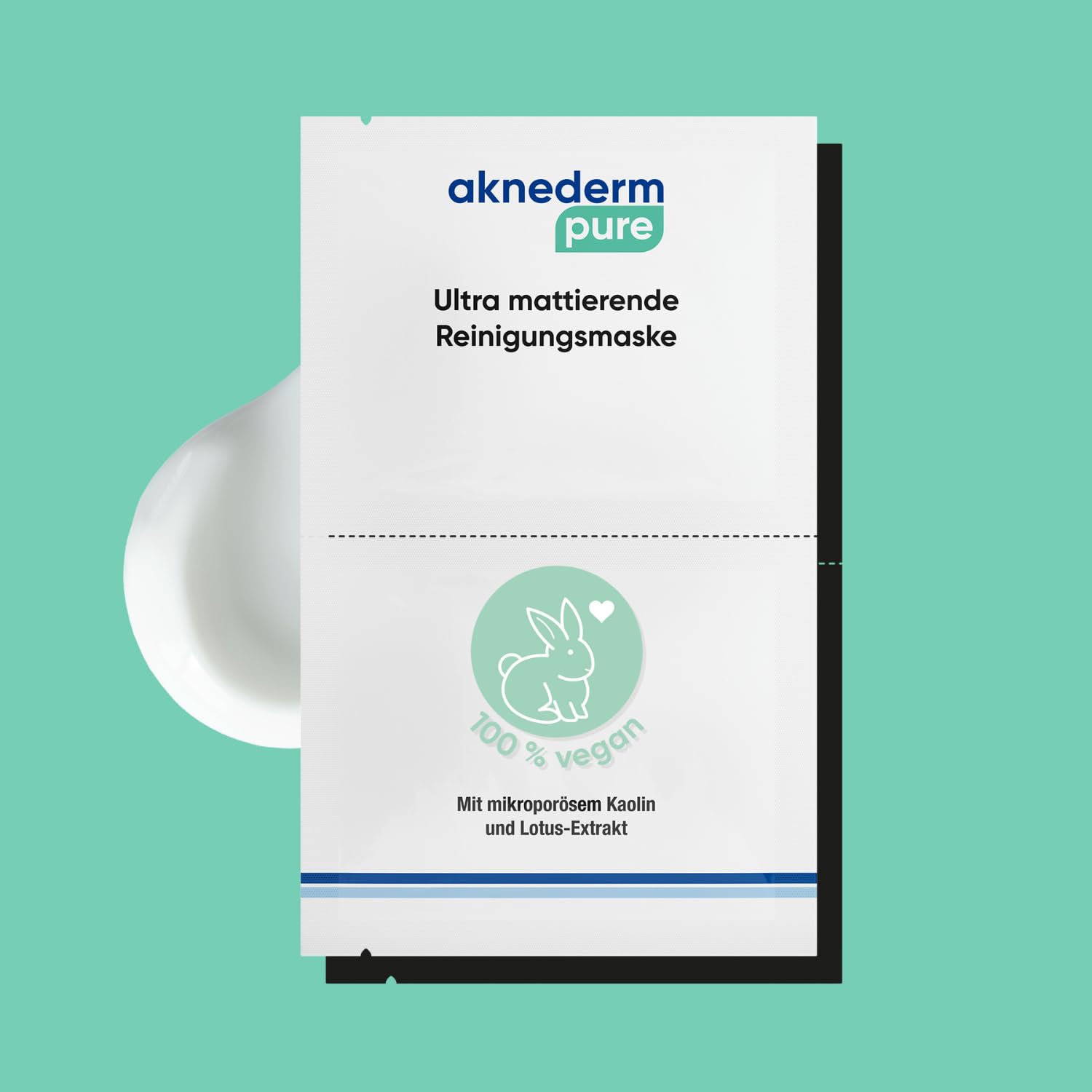 AKNEDERM Aknededm Pure Cleansing Mask 12 X 6 ML I Clarifying Face Mask With Lotus Extract I Matte Porcelain Clay Mask Removes Skin Fat I Anti-Shine Mask Face for Thorough Cleaning