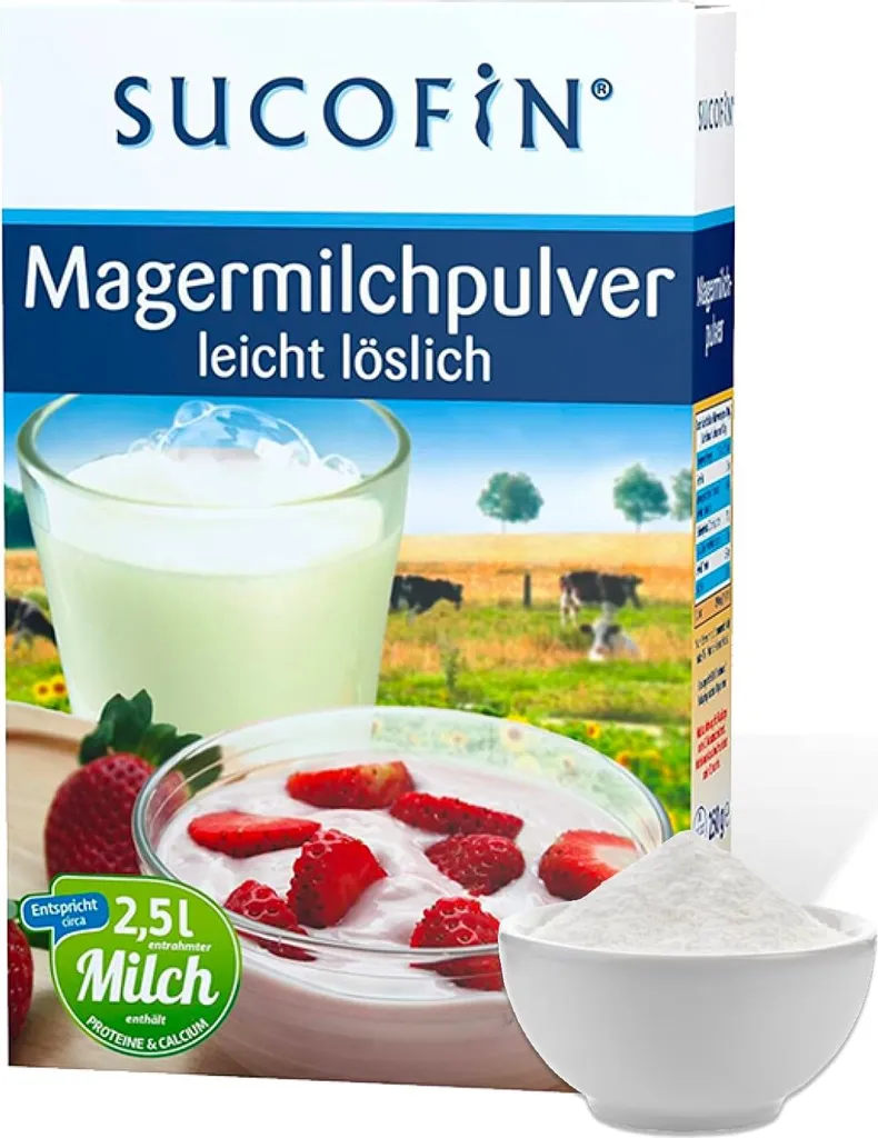 SUCOFIN Magermilchpulver leicht löslich 18 x 250g Ideal als Kaffeeweißer