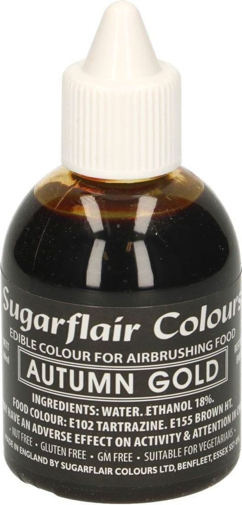 Sugarflair Airbrush Food Coloring Autumn Gold 60ml