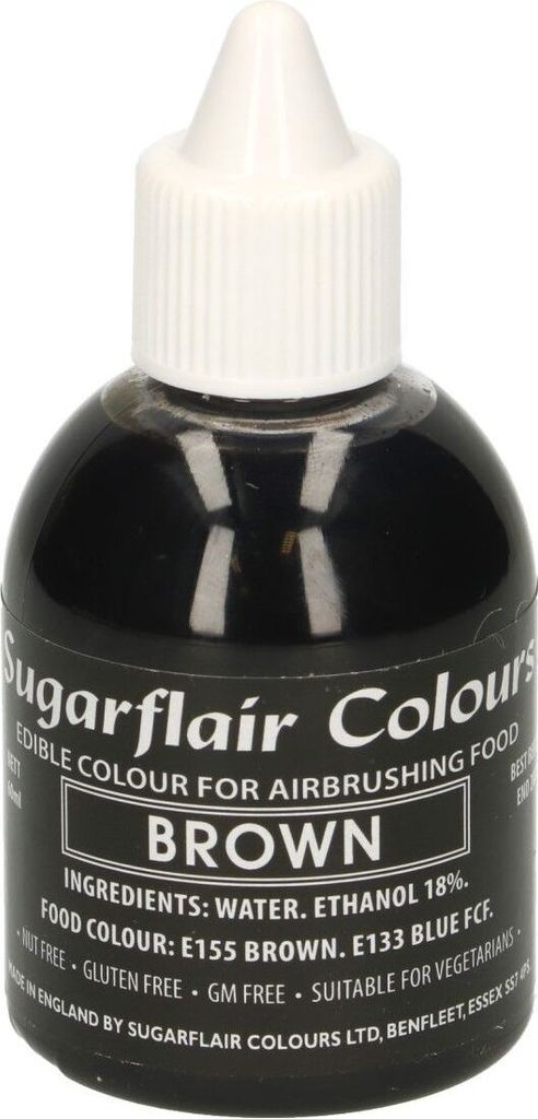 Sugarflair Airbrush Food Coloring Brown 60ml