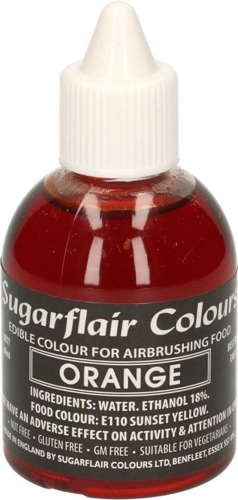 Sugarflair Airbrush Food Coloring Orange 60ml