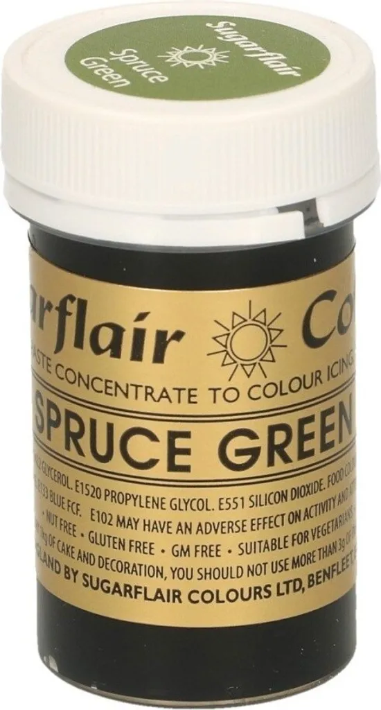 Sugarflair Gel Color Spruce Green - Sugarflair Food Coloring Spruce Green
