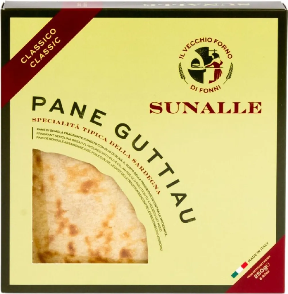 Sunalle Pane Guttiau Classico, traditional thin shepherd's bread from Sardinia, 250g, Il Vecchio Forno di Fonni