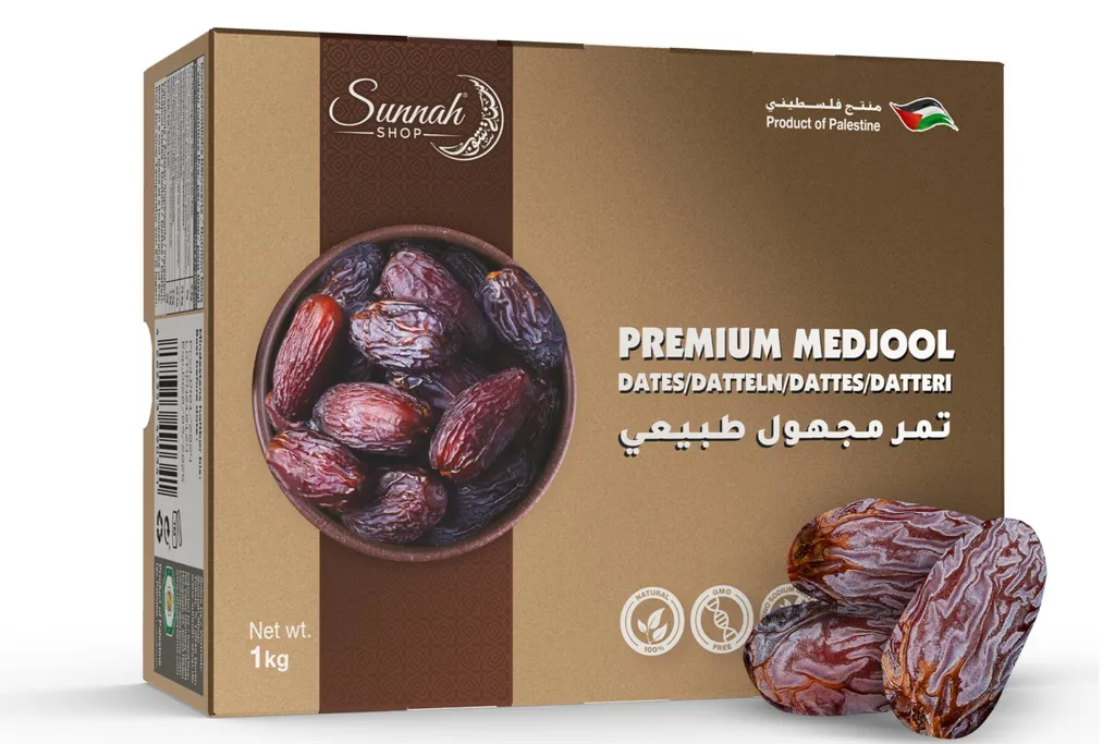 Sunnah Shop® Jumbo Medjool Dates 300g from Palestine - Premium Medjoul Dates | Freshly Harvested King Dates | Unique Caramel Flavor