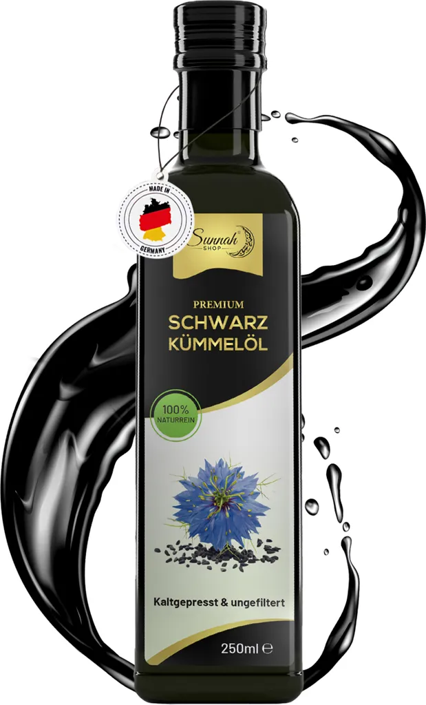 Sunnah Shop® Black Seed Oil 100 ml unfiltered & cold-pressed | Black seed oil | 100% natural