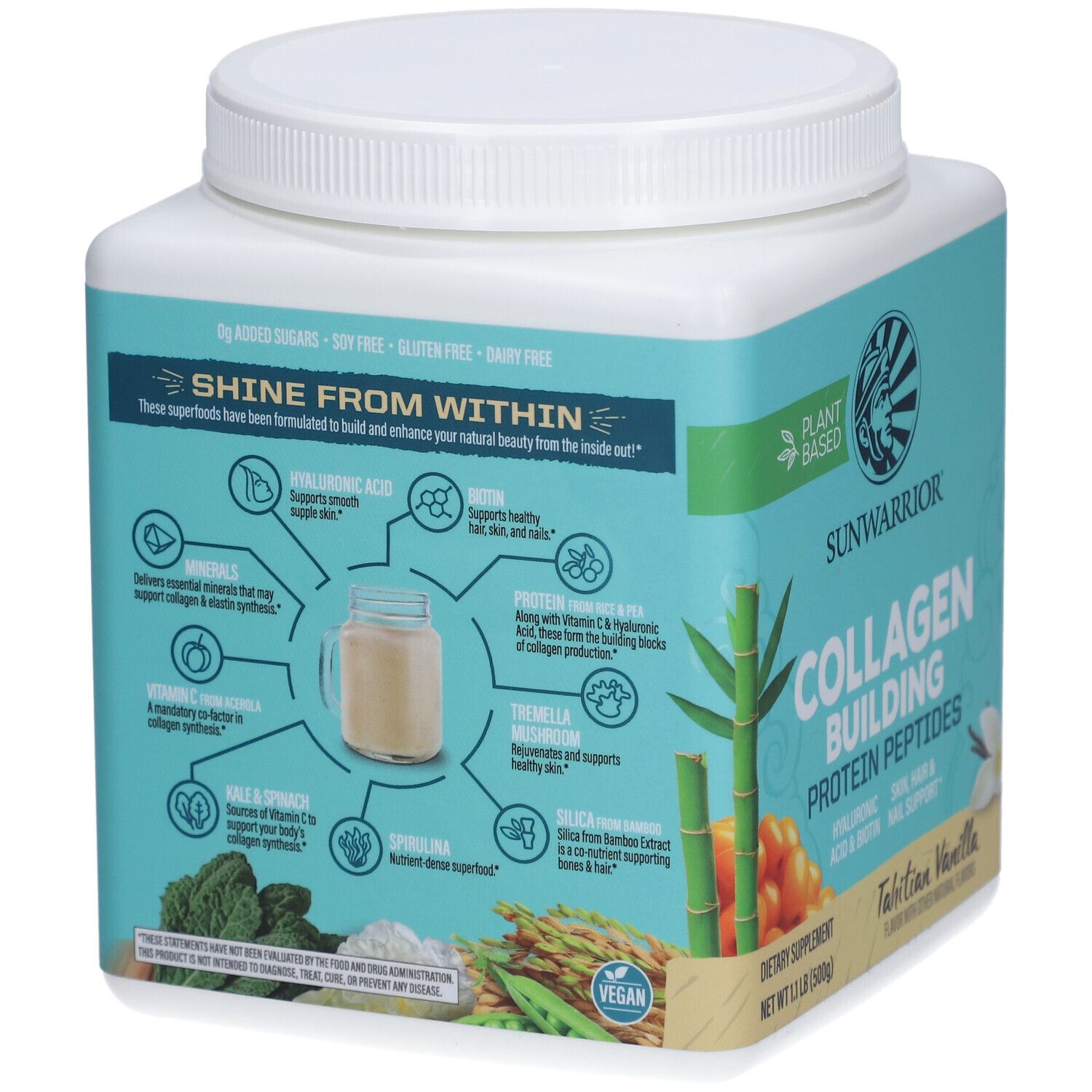Sunwarrior Collagen Forming Protein Peptides Tahitian Vanilla