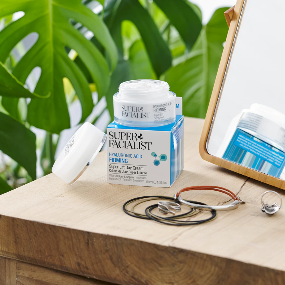 Super Facialist Hyaluronic Acid Firming Day Cream to combat premature aging