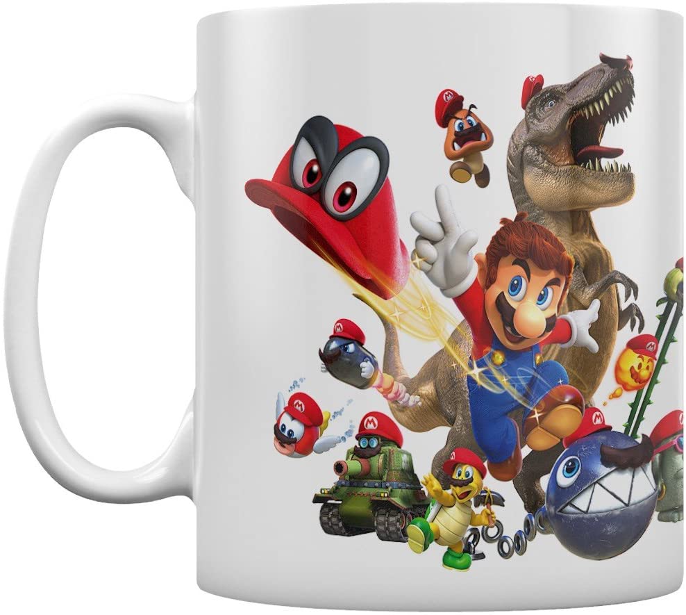 Nintendo Super Mario Odyssey Cap Assembly Coffee Mug Coffee Cups, Ceramic, Multi-Colour, 7.9 x 11 x 9.3 cm