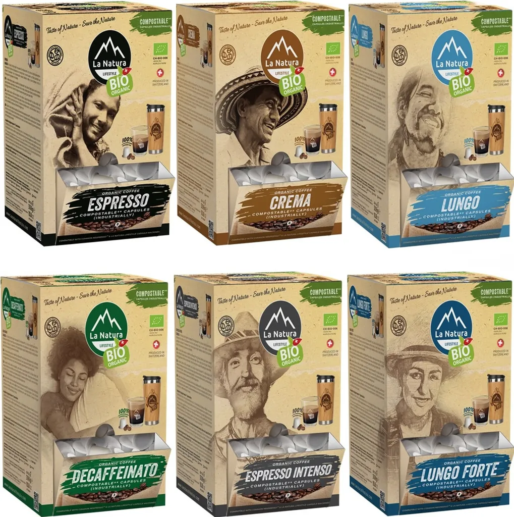SUPER MEGA SELECTION BOX CAFFÈ – COFFEE I 600 coffee capsules for Nespresso®³ capsule machines I 100% industrially compostable 6x100 coffee capsules