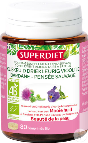 Superdiet Organic Burdock and Wild Pansy 80 tablets