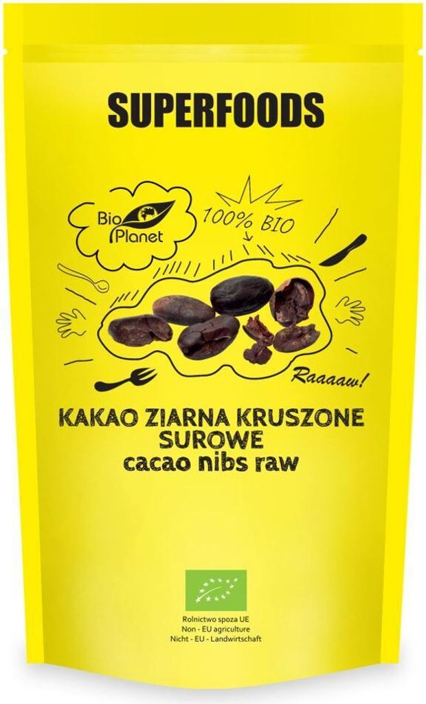 SUPERFOODS Cocoa beans, crushed, raw 250g PLANET