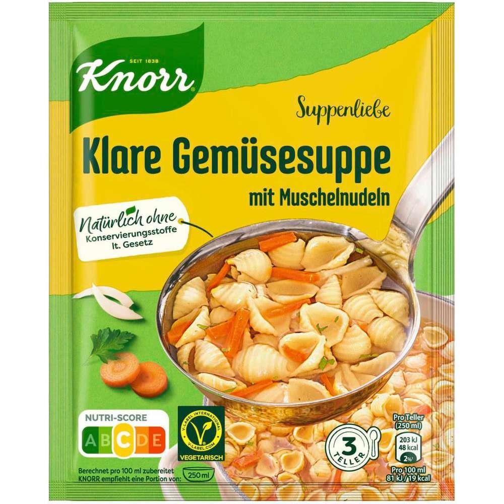 Soup love vegetables with noodles