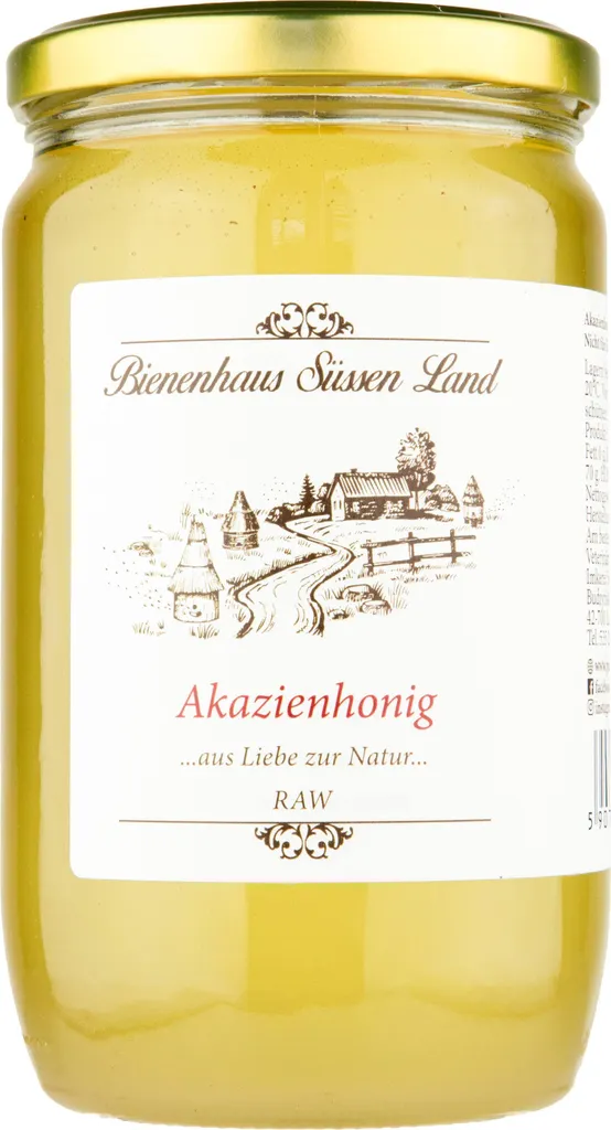 Süßer Genuss pur: 1kg Sweet Land Apiary Roh & Rein Akazienhonig