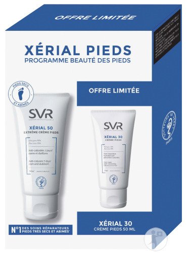 SVR gift set Xérial 30 foot cream tube 50ml + Xérial 50 Extreme foot cream tube 50ml