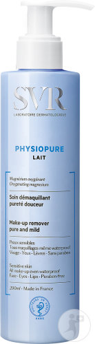 SVR Physiopure Cleansing Milk Sensitive Skin Pump Bottle 200ml