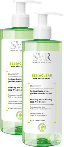 SVR Sebiaclear Foaming Gel Pump Bottle Duopack 2x400ml