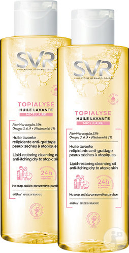 SVR Topialyse Micellar Washing Oil Duopack 2x400ml