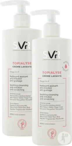 SVR Topialyse washing cream pump bottle duo pack 2x400ml