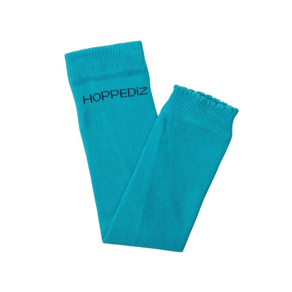 HOPPEDIZ Baby leg warmers made from organic cotton, plain turquoise