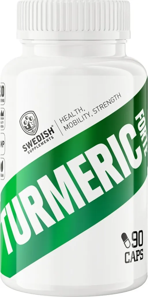 SWEDISH Supplements | Turmeric Forte 500 mg | 95% Curcumin Extract with Black Pepper