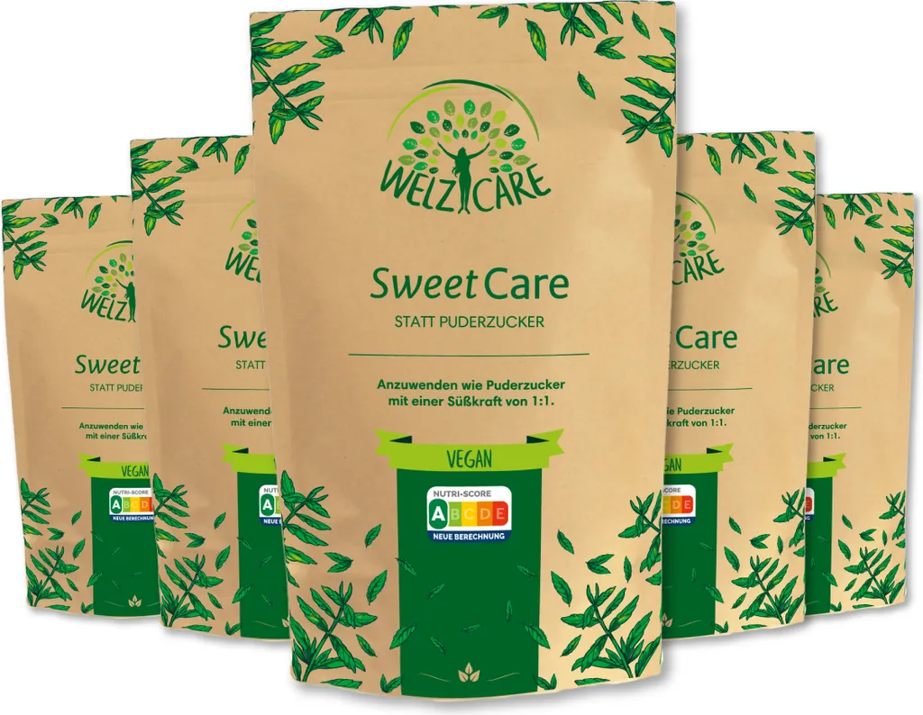 SweetCare statt Puderzucker - 5 x 250g - (5er Pack)