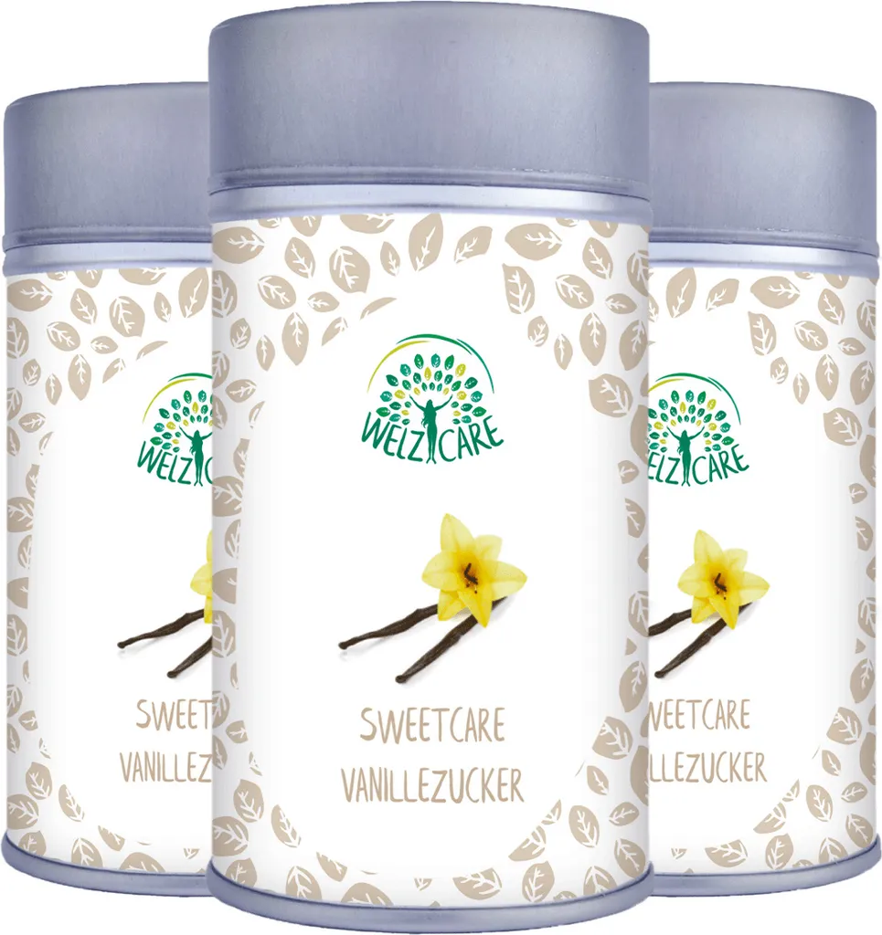 Sweetcare Zuckerstreuer: Vanille (3er Pack)