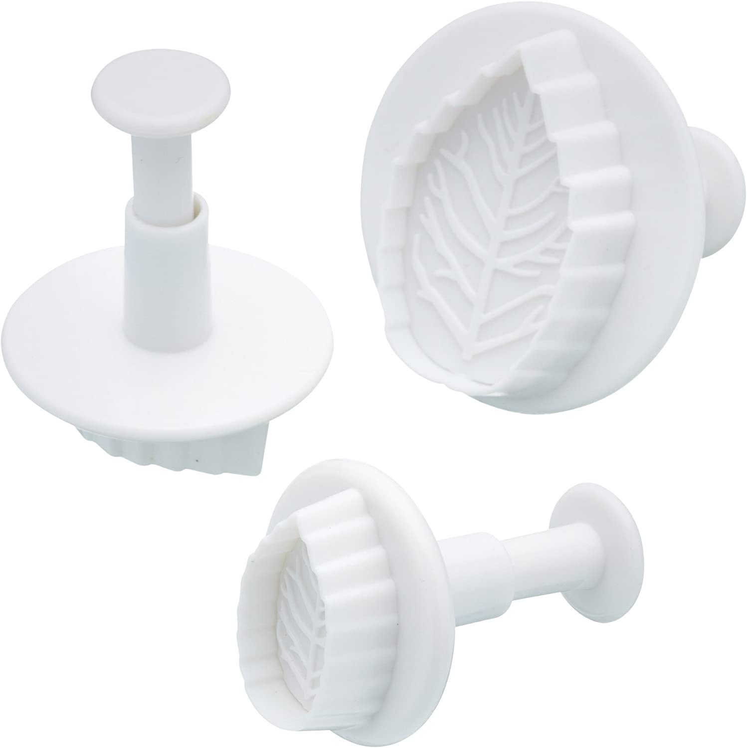KitchenCraft Sweetly Does It Leaf Fondant Plunger Cutters, Set of 3