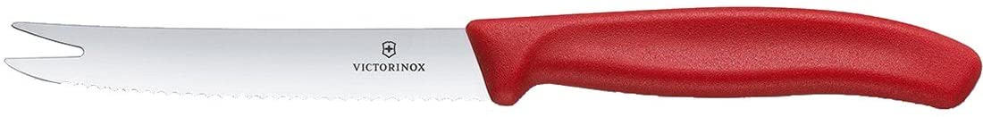Victorinox Swiss Classic Cheese and Sausage knife, 11 cm, red